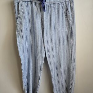 Striped Blue Capris